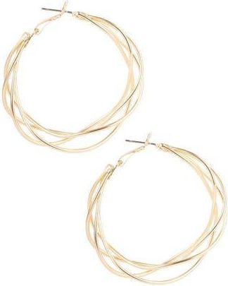 Saachi Multi Surface Intertwined Hoop Earrings in Gold at Nordstrom Rack