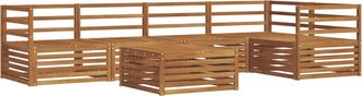 vidaXL Conjunto De Sof&aacute;s De Exterior 6 Uds. Natural Vidaxl