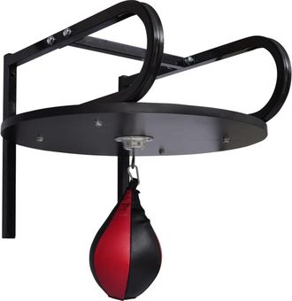 vidaXL Set De Plataforma Y Pera De Boxeo Giratoria Con Soporte Vidaxl Negro