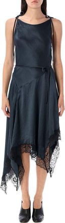 Acne Studios Satin Lace Midi Dress