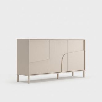 Calicosy Aparador Buffet Moderno De Sal&oacute;n Con 3 Puertas Verona