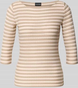 Emporio Armani Longsleeve mit 3/4-&Auml;rmel in Rosa, Gr&ouml;&szlig;e XL