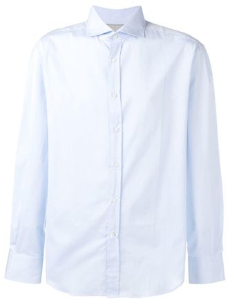 Brunello Cucinelli spread collar shirt - Blue