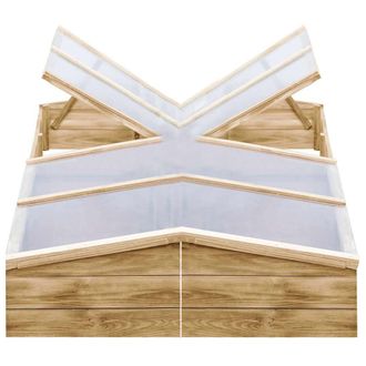 vidaXL Vidaxl - Invernadero De Madera De Pino Impregnada 2 Uds 200x50x35 Cm