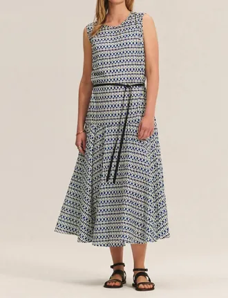 Velvet Kaitlyn Print Midi Dress In Gem