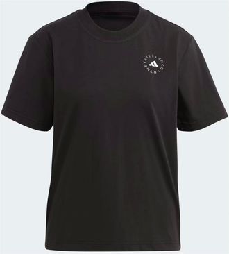 adidas by Stella McCartney Fitness, Dames, Zwart, L, Katoen, True Casuals Regular Sportswear Tee