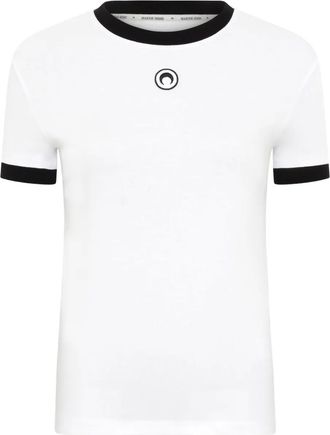 Marine Serre moon-embroidered T-shirt - unisex - Cotton - M - White