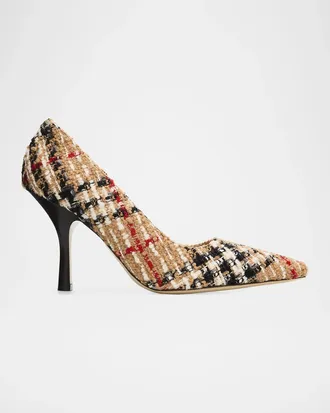 Burberry 90mm Burberry Check Boucle Pumps