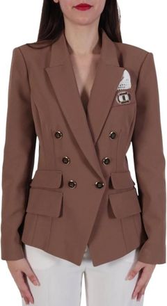 Elisabetta Franchi Blazers - Dames - Blazers - Bruin - XL - Jassen