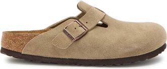 Birkenstock Boston Brushed Suede Sliders - Taupe - UK7.5 (IT41.5 / UK7.5)