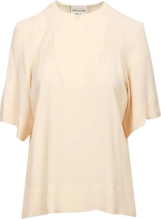 Semicouture Overhemden, Dames, Beige, XL, Stijlvolle Overhemden