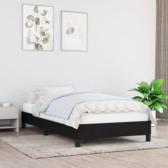 vidaXL Estructura De Cama Sin Colch&oacute;n Tela Negro 100x200 Cm Vidaxl