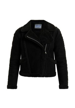 Dreimaster Dreimaster Leren bikerjack Dames zwart