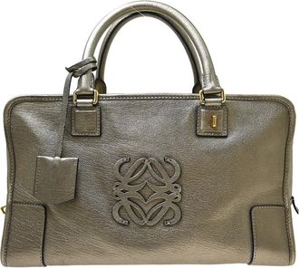 Loewe Amazona Leather Gold Leather Handbag (Pre-Owned)
