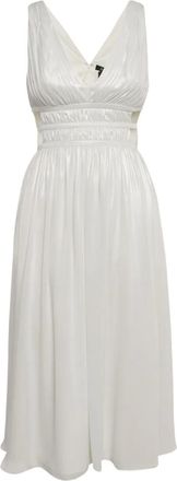Aidan Mattox Abito midi con cut-out - Bianco