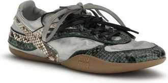 Miu Miu Womens Gray Recycled Polyester Athletic Sneakers