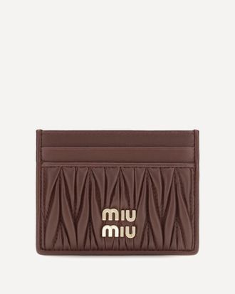 Miu Miu Matelass&eacute; nappa leather Card Holder Female UNI