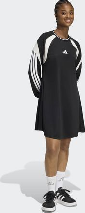 adidas Shirtkleid ADIDAS SPORTSWEAR W HER DRESS, Damen, Gr. XS, N-Gr, schwarz, sanftes wei&szlig;, wei&szlig;, Obermaterial: 100% Polyester, Kleider Shirtkleid