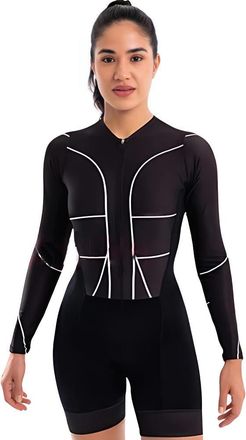 Generic 20 Style Womens Cycling Suit Triathlon Racing Team Jersey One Piece Jumpsuit Short Sleeve Tight Cycling Suit GEL Pad XS-3XL, 6, XXL