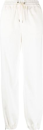 Moncler tapered corduroy track pants - women - Polyester/Spandex/Elastane/Polyamide - 42 - White