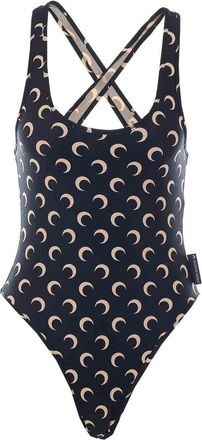 Marine Serre Black One Swimwear