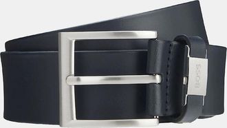 HUGO BOSS Mens Connio Italian Leather Belt - Navy - Size: 32 inch