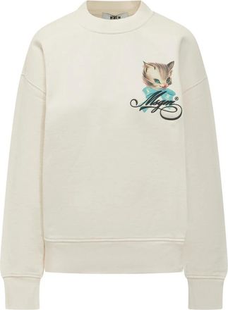 Msgm Sweatshirt met Relaxte Pasvorm - Dames - Sweatshirts - Wit - XS - Hoodies & sweatvesten