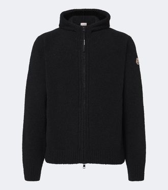 Moncler Sudadera con capucha de boucl&eacute; en mezcla de lana