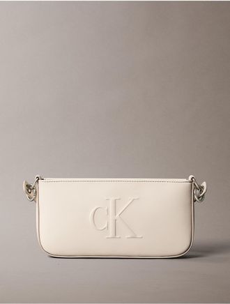 Calvin Klein Jeans Calvin Klein Womens Sculpted Impression Shoulder Bag - White