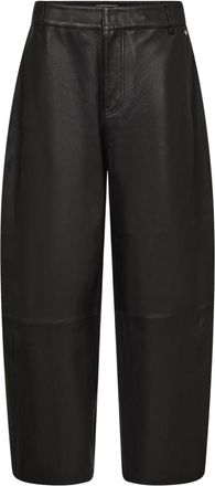 Mos Mosh MMComo Leren Broek - Dames - Leren Broeken - Zwart - 2XS - Leer - Broeken