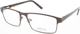 Signature Unisex Brown Rectangular Eyeglass Frames 1125Brown60