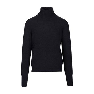 Fedeli Derby Saddler Turtleneck - male - Fedeli - Cashmere Knitwear - Blue - 2XL - Knitwear