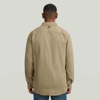G-Star Panelled Pocket Regular Overhemd - Beige - Heren
