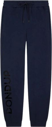 Dondup Reguliere jogger-sweatpants met zijprint - Heren - Sweatpants - Blauw - L - Broeken