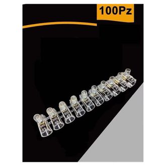 Trade Shop Trade Shop - Set 100pz Morsetto A Cappuccio Unipolare Trasparente Per Cavi Sezione 2.5mm Ms-25
