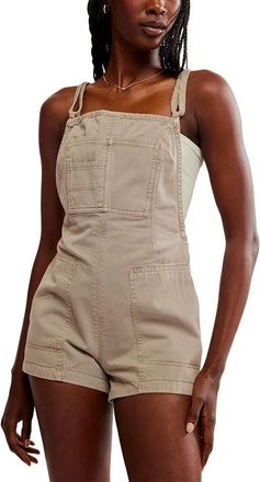 Free People Tough Love Shortall One Piece Rompers Womens Laurel Oak DDR531