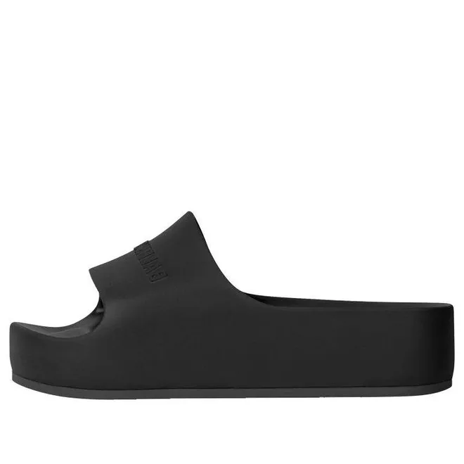 (WMNS) Balenciaga Chunky Slides Black 654315W1S891000