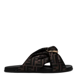 Fendi Sliders, female, Brown, Size: 10 US Feel Slides