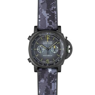 Officine Panerai Luminor Chronograph Automatic Black Dial Ladies Watch PAM01419