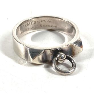 Herm&egrave;s Silver Silver 925 Band Ring (Pre-Owned)