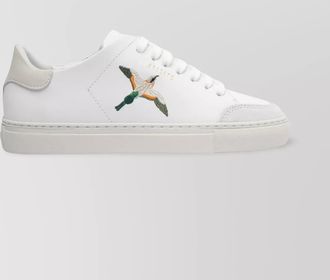 Axel Arigato round toe leather sneakers with embroidered side