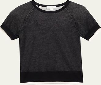 Vince Short-Sleeve Double-Layer Tee