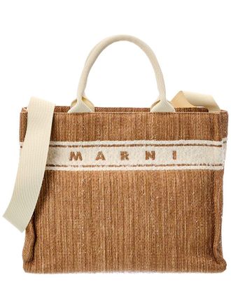 Marni Small Raffia & Leather Tote