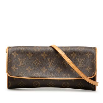 Louis Vuitton Pre-owned Womens Monogram Pochette Twin Gm - Brown Textile - One Size