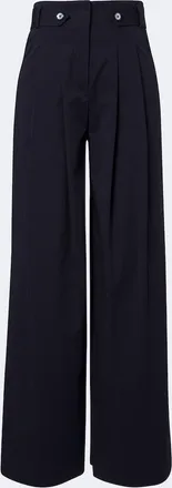 Veronica Beard Allman pleated cotton-blend wide-leg pants
