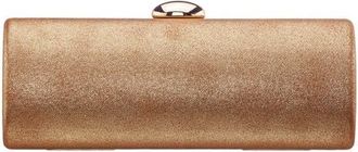 Nina Xandra Metallic Faux Leather Frame Clutch in Pure Gold at Nordstrom