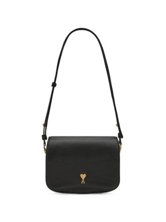Ami Rectangular Heart-Emblem Silk-Nylon Shoulder Bag