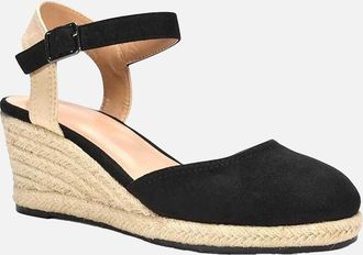 XY London Womens XY London Womens/Ladies Joey Ankle Strap Wedge Espadrilles - Black - Size: 7