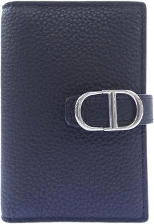 Dior Pre-owned Normandie Calfskin Card Case - Dames - Vintage Accessoires - Blauw - ONE Size - Leer - Vintage