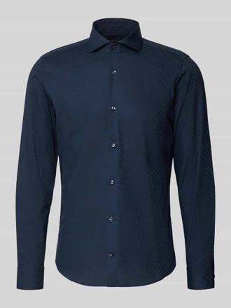 Joop Slim Fit Businesshemd mit Haifischkragen in Marine, Größe 38
